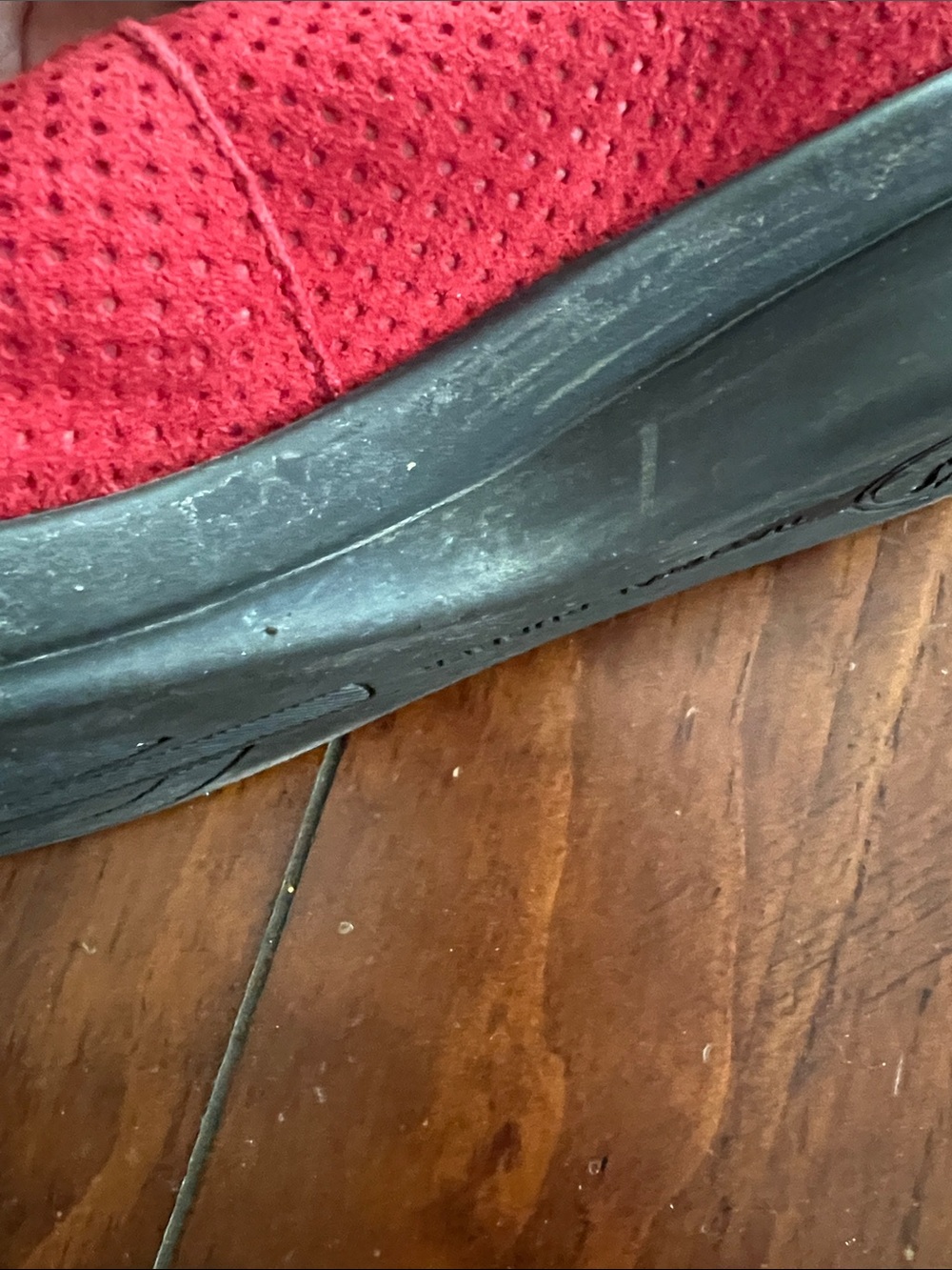 Loints of Holland Red Suede Mary Jane Flats with Ankle Strap (sz 37) - Picture 9 of 12